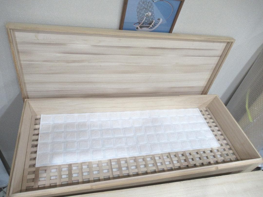 ２箱セット　桐箱 木製　桐製　収納箱　衣装箱　着物　　収納ケース　ヴィンテージ