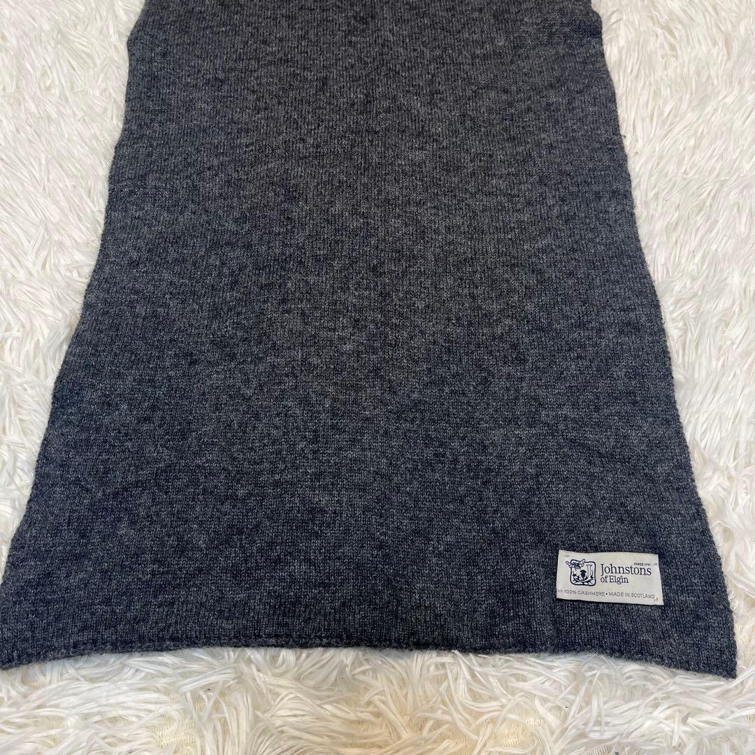 小判 Johnstons of Elgin カシミヤ マフラー ストール グレー