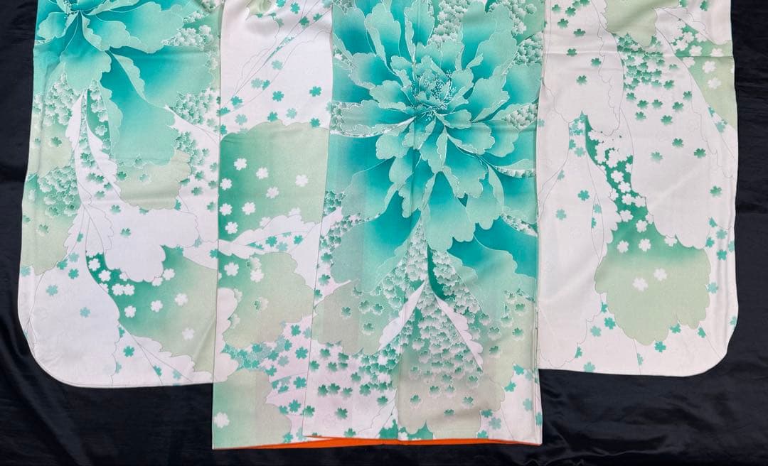 k31⭐️緑花振袖⭐️豪華絢爛綺麗華麗美品トールサイズ身丈169cm裄丈69cm正絹