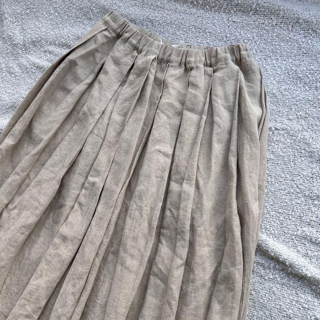 極美品✨コムデギャルソン コムコム 15ss 洗い加工 リネン プリーツスカート
