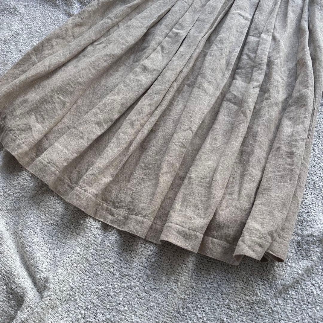 極美品✨コムデギャルソン コムコム 15ss 洗い加工 リネン プリーツスカート