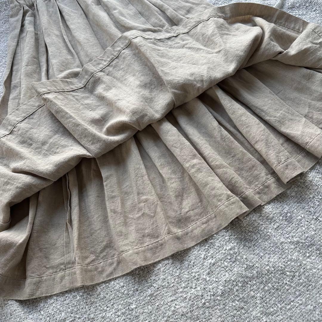 極美品✨コムデギャルソン コムコム 15ss 洗い加工 リネン プリーツスカート