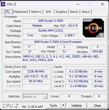 CPU Ryzen 5 3500