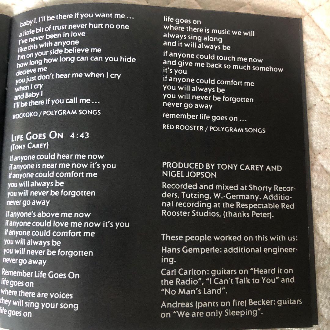 Tony Carey/トニー・ケアリー/ FOR YOU/ ex.RAINBOW