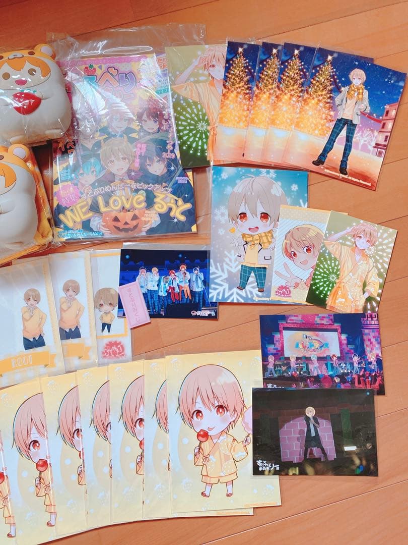 【最終値下げ】すとぷり　るぅと まとめ売り　タオル、ポーチ、缶バッジ