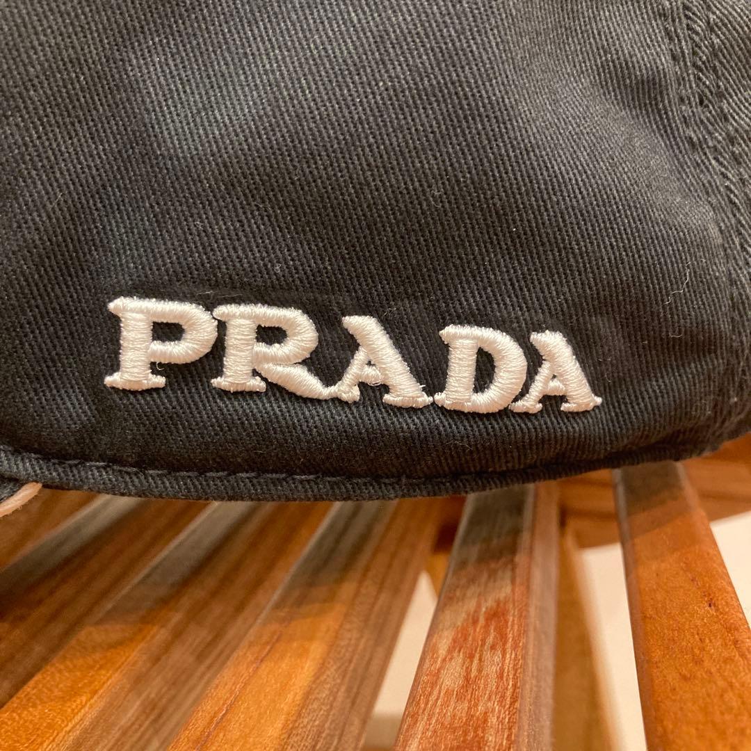 PRADA ベースボールキャップ　ユニセックス　ブラック色　XLサイズ