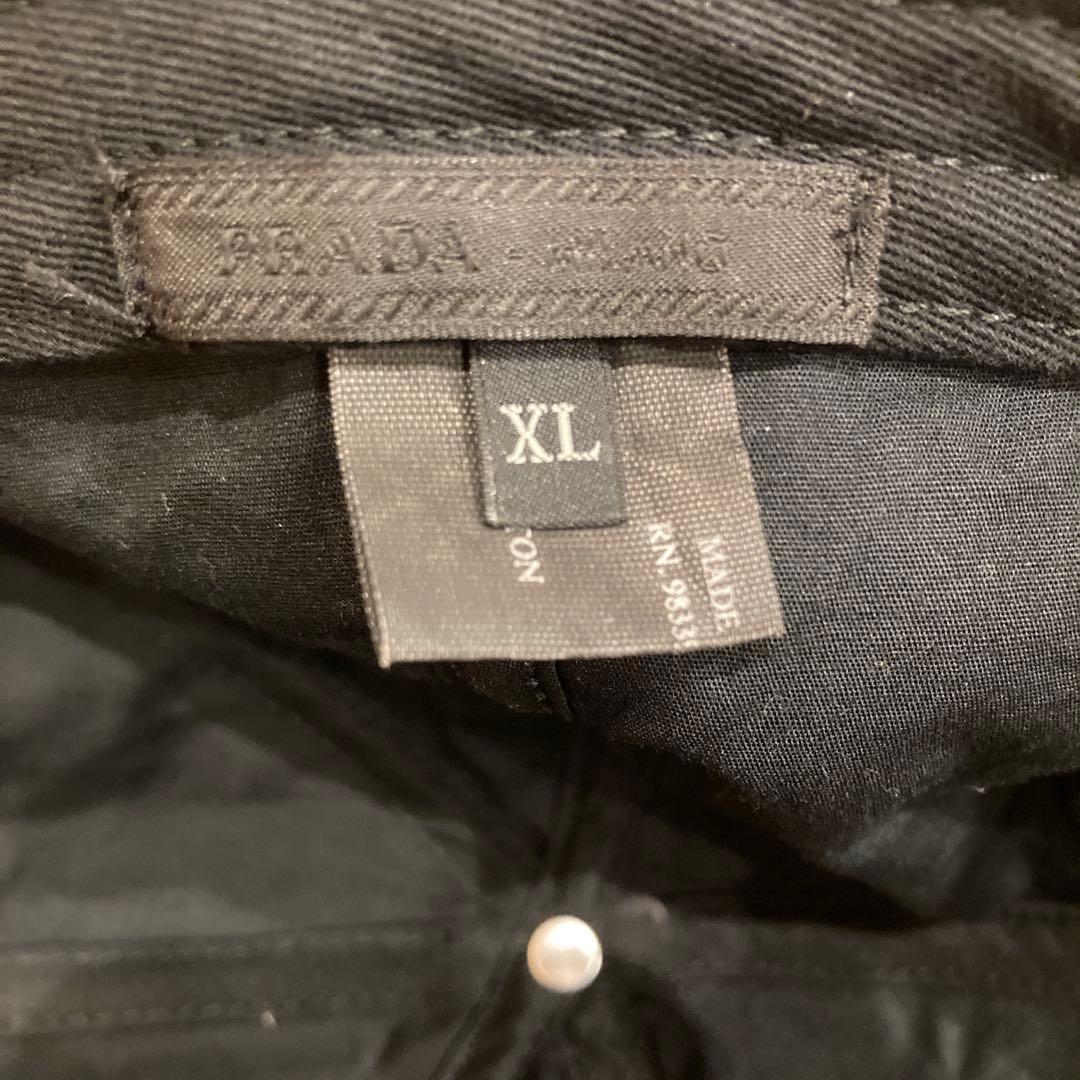 PRADA ベースボールキャップ　ユニセックス　ブラック色　XLサイズ