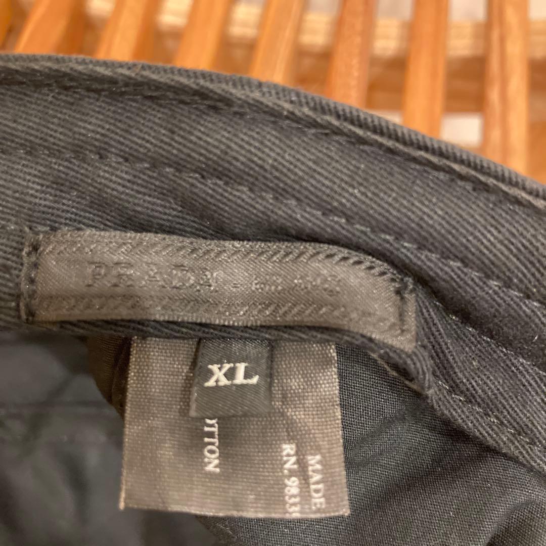 PRADA ベースボールキャップ　ユニセックス　ブラック色　XLサイズ