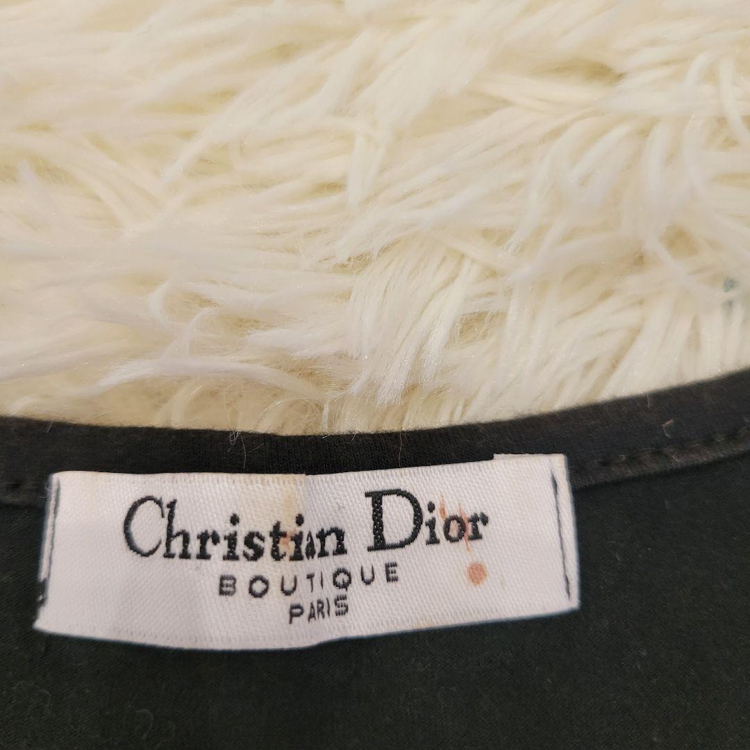 Dior　ディオール　キラキラ　ブラック×ピンク　ロゴ　Tシャツ　半袖　可愛い