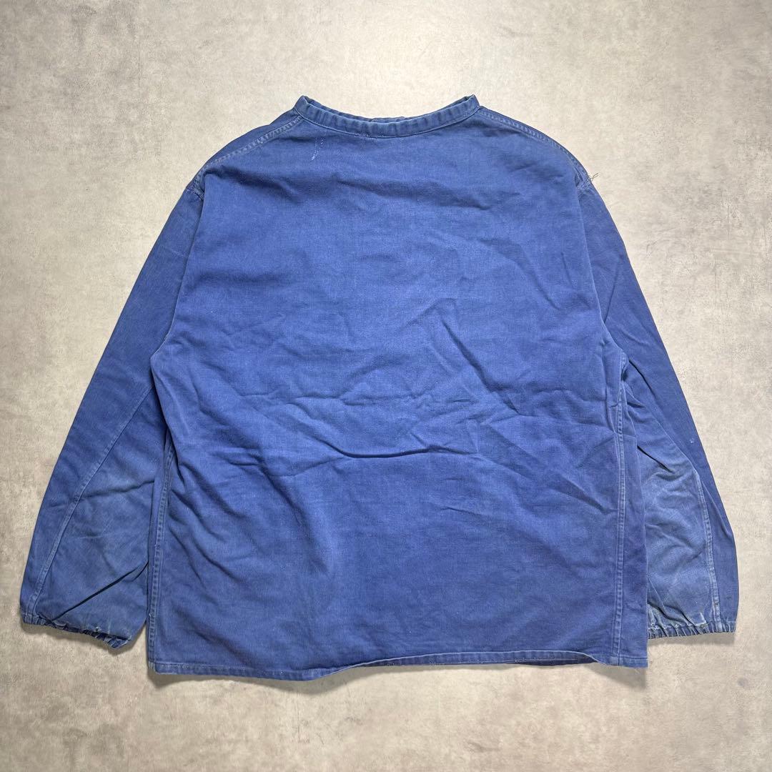 J*s様 70〜80s フレンチワーク ノーカラージャケット ブルー Lサイズヴ