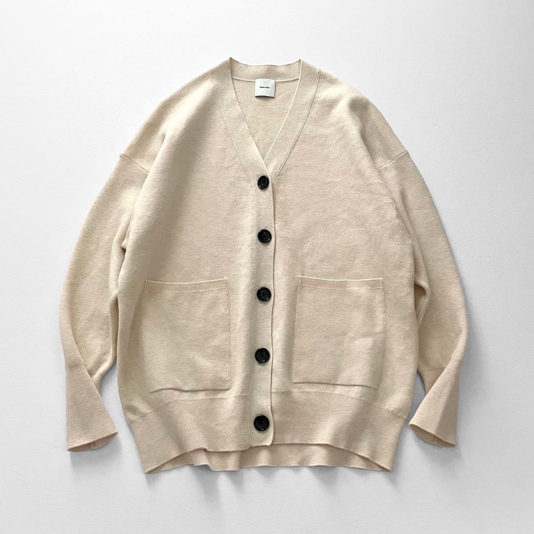 Spick&Span スピック&スパン ダブルジャガード ビッグカーディガン