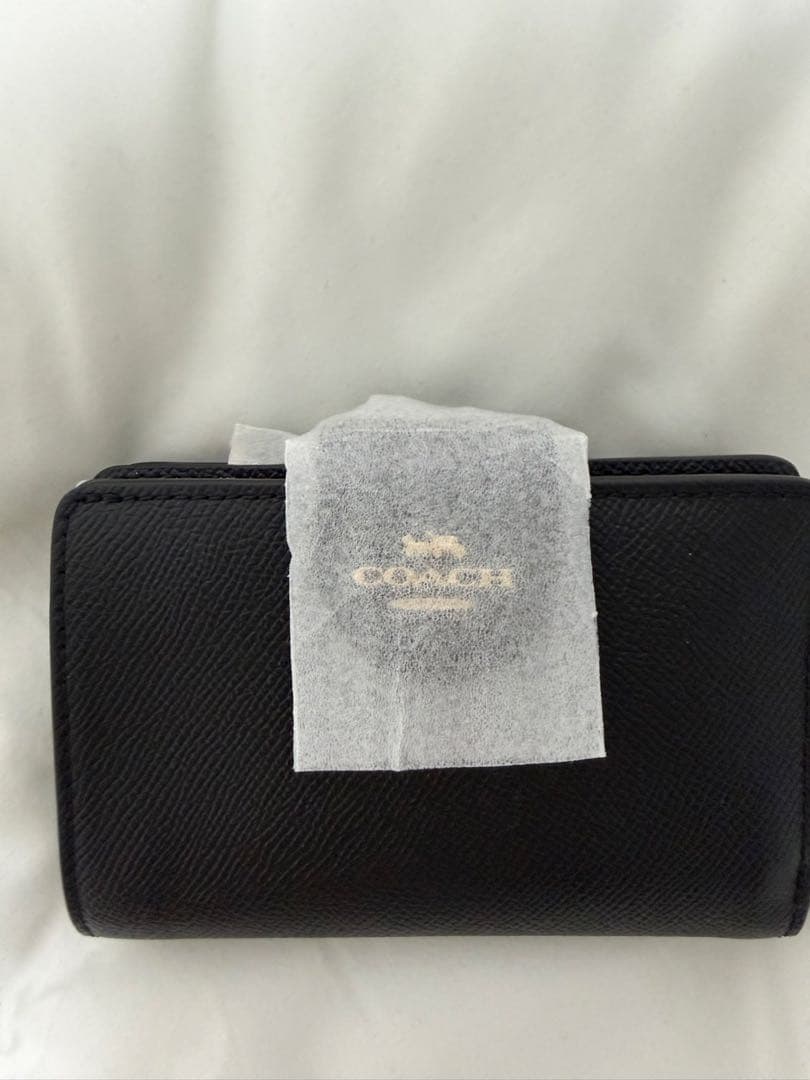 新品未使用 COACH 二つ折り財布 ブラック