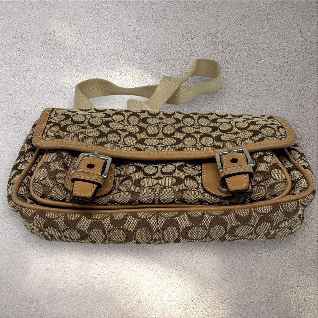 希少コーチ COACHミニシグネチャー ボディバッグ ウエストバッグ