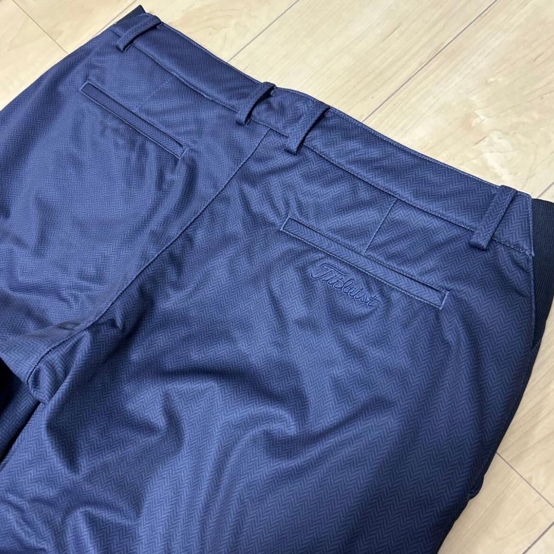 未使用　タイトリスト　3L 極暖　防寒　ゴルフパンツ　裏起毛 ストレッチ 紺冬用