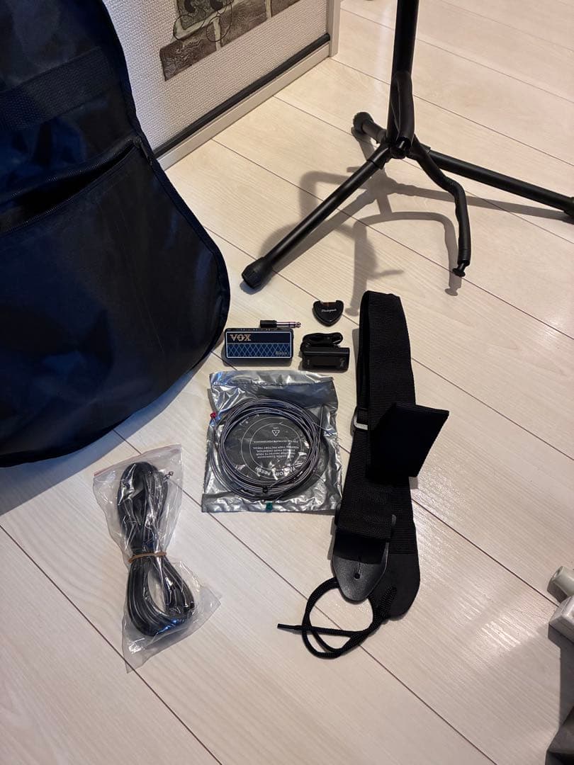 SELDERエレキベース マットブラック　付属品完備