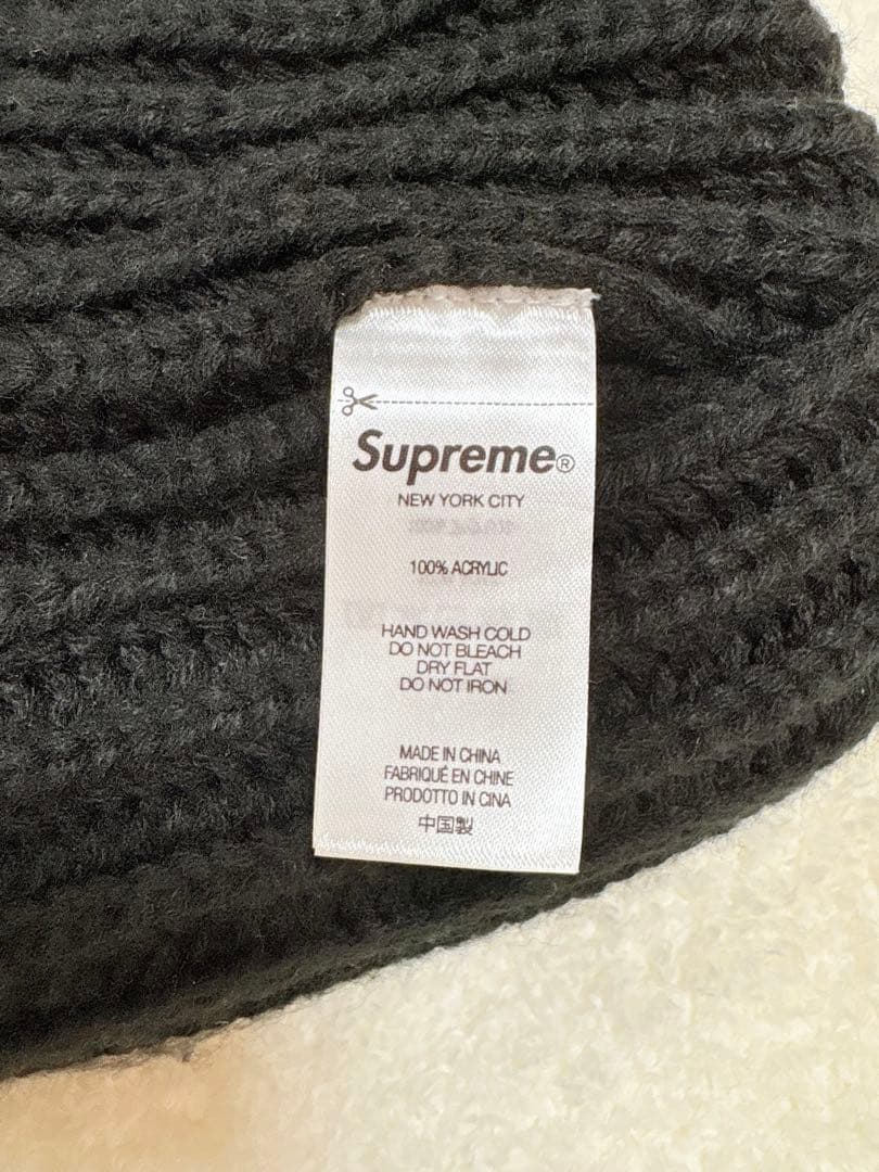 【ステッカー付】Supreme Ribbedシュプリーム リブドビーニーニット帽