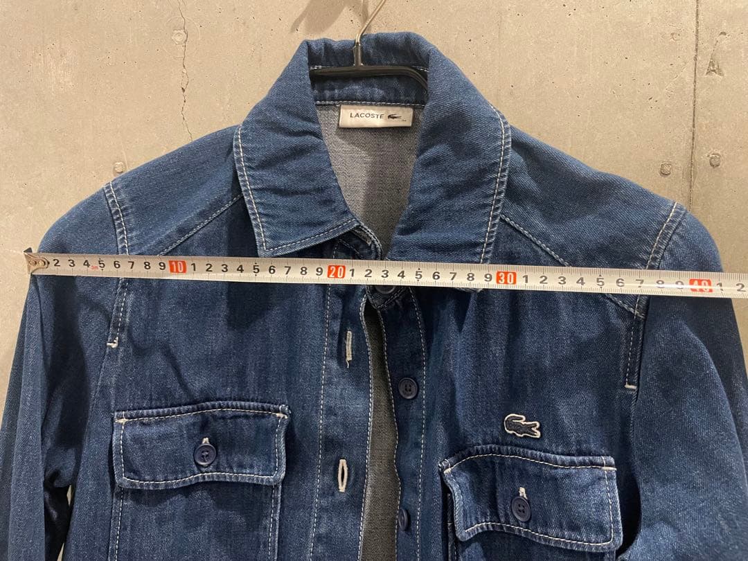 LACOSTE デニムロングシャツワンピース 36