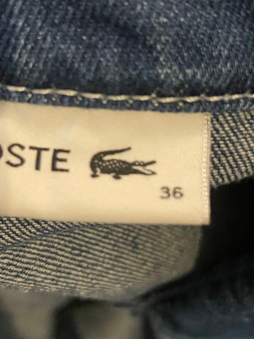 LACOSTE デニムロングシャツワンピース 36