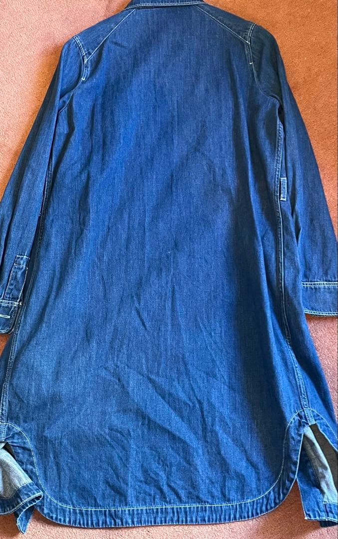 LACOSTE デニムロングシャツワンピース 36