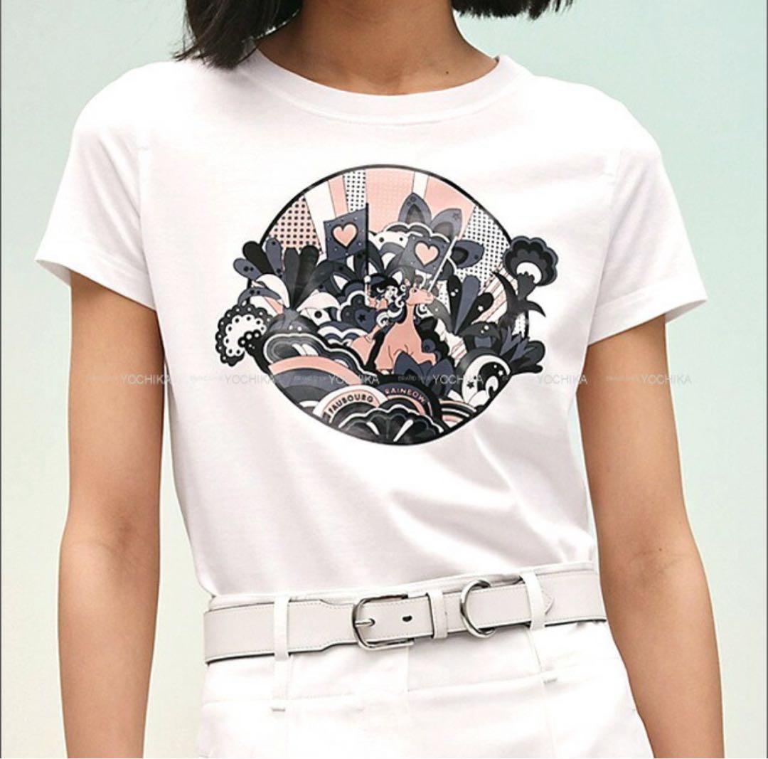 【美品】HERMES micro cartouche 36 レディースTシャツ