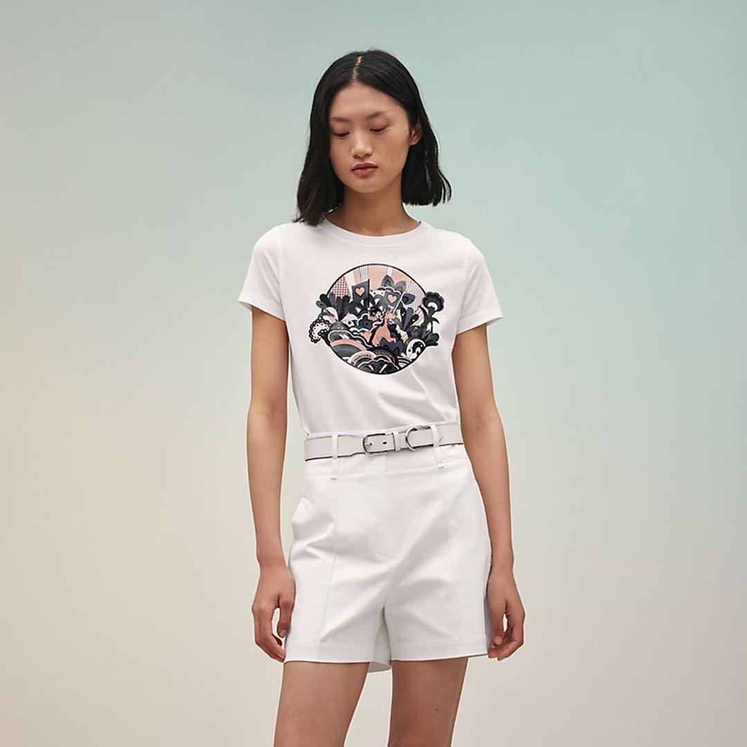 【美品】HERMES micro cartouche 36 レディースTシャツ