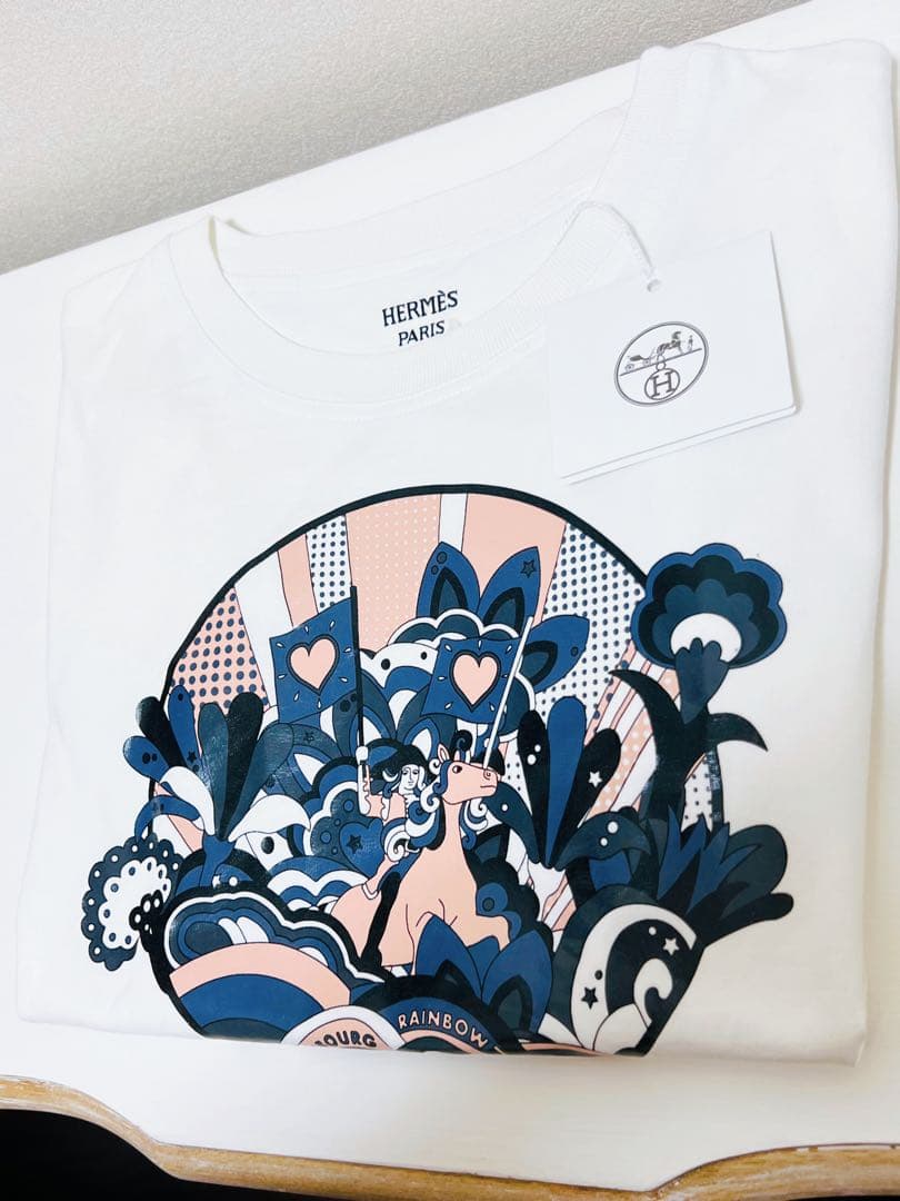 【美品】HERMES micro cartouche 36 レディースTシャツ