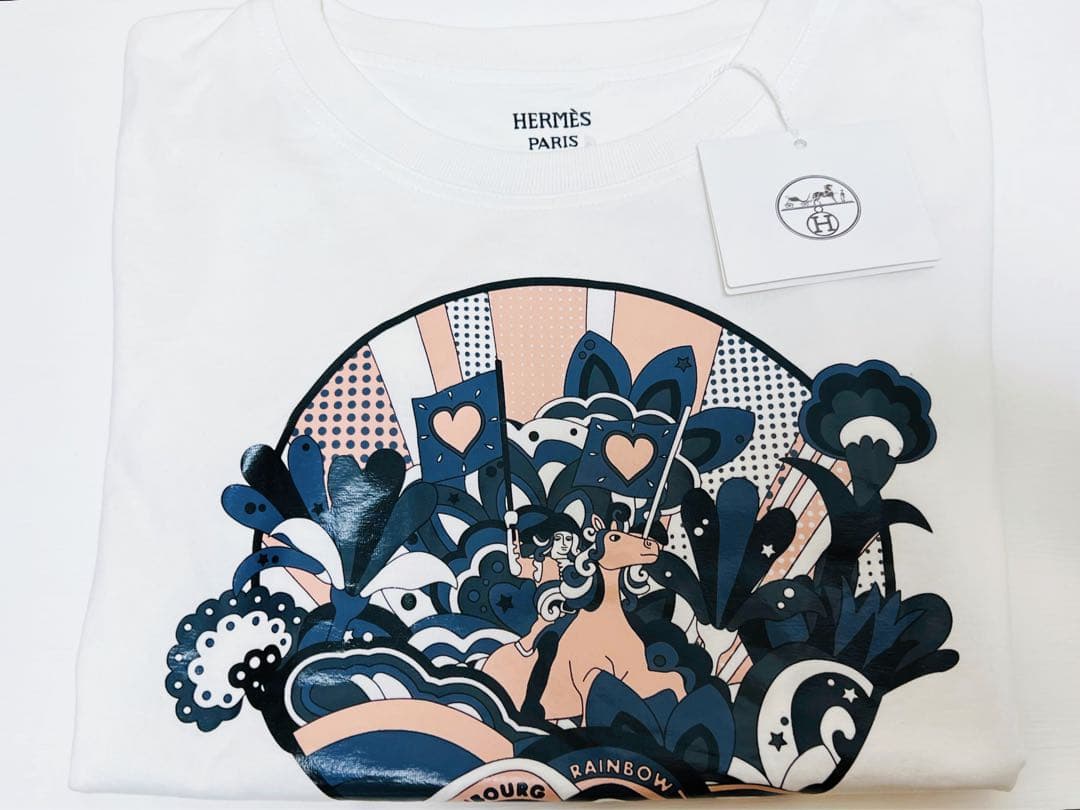 【美品】HERMES micro cartouche 36 レディースTシャツ