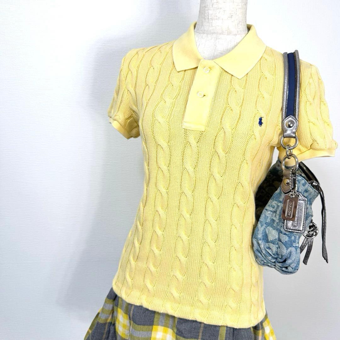 人気✨️ POLO RALPH LAUREN 半袖 ケーブル ニット ポロシャツ