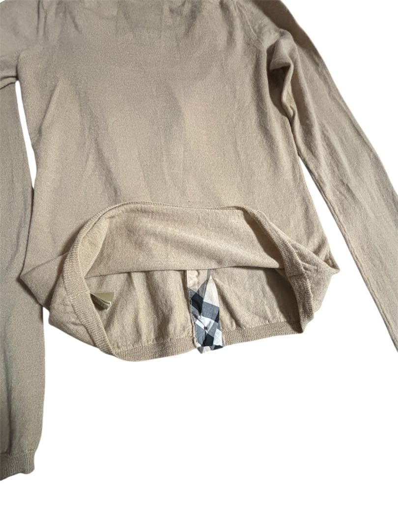 BURBERRY バーバリー ウールカーディガン長袖 ベージュ（S相当） 正規品