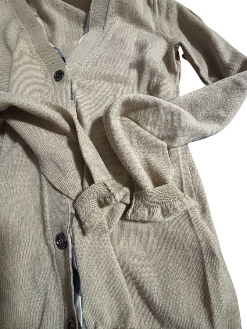 BURBERRY バーバリー ウールカーディガン長袖 ベージュ（S相当） 正規品