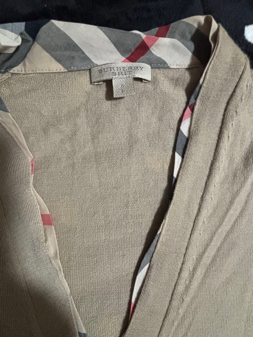 BURBERRY バーバリー ウールカーディガン長袖 ベージュ（S相当） 正規品