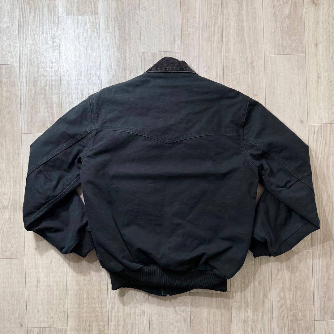 濃ブラックS！Carhartt サンタフェジャケット 黒 J13BLK USA製