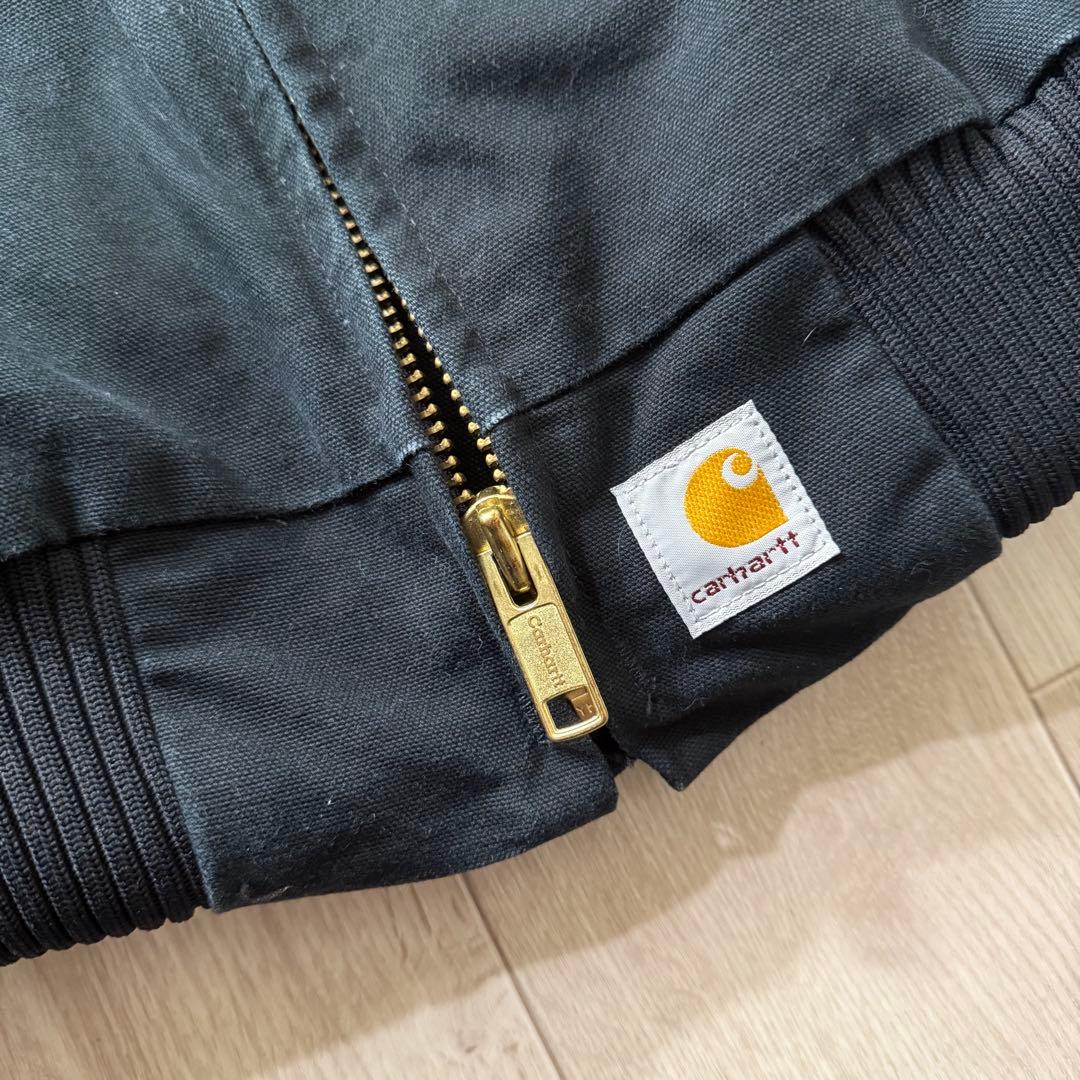 濃ブラックS！Carhartt サンタフェジャケット 黒 J13BLK USA製