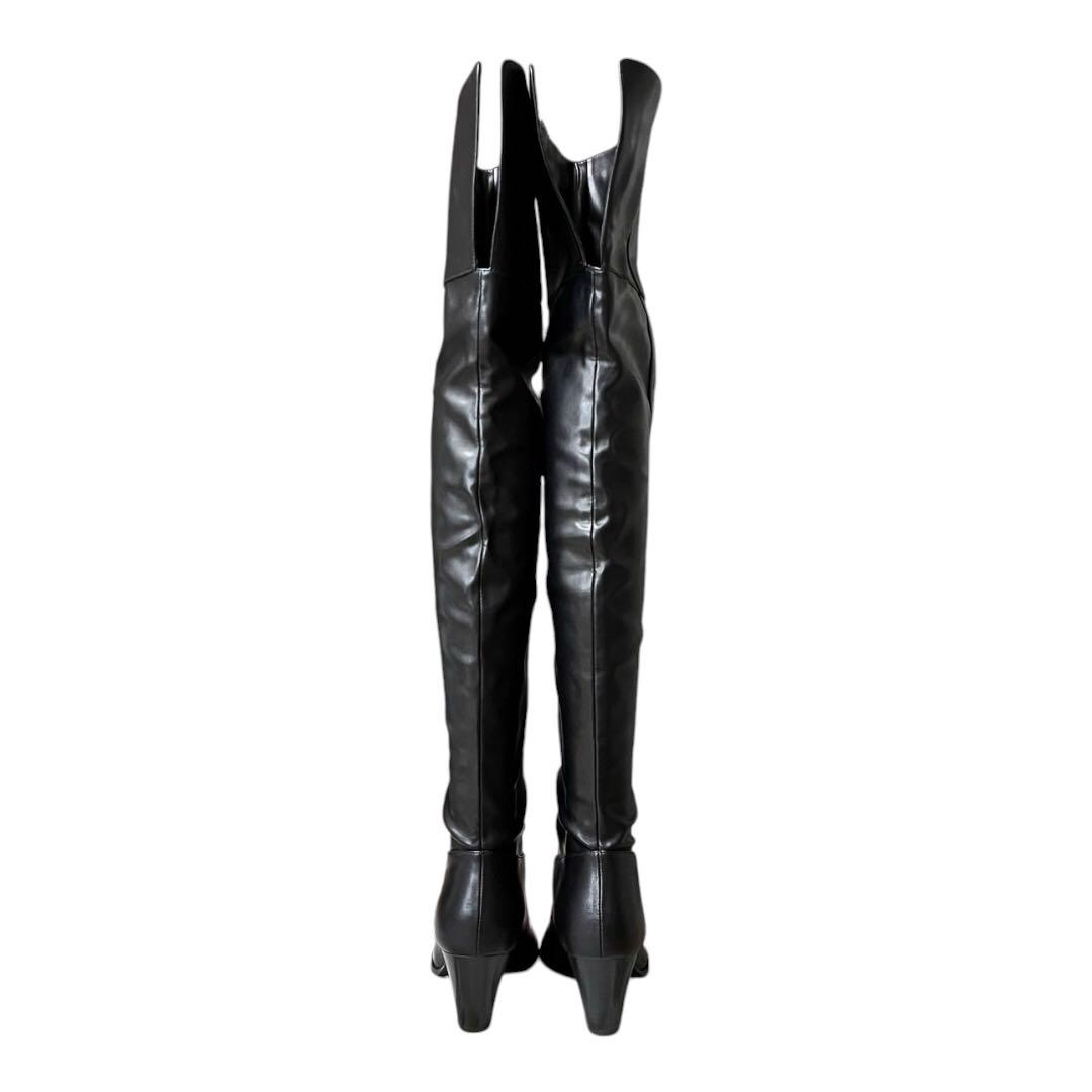 ✨ほぼ未使用・定価1.9万✨ マウジー 【M】ニーハイブーツ ロング 美脚 黒