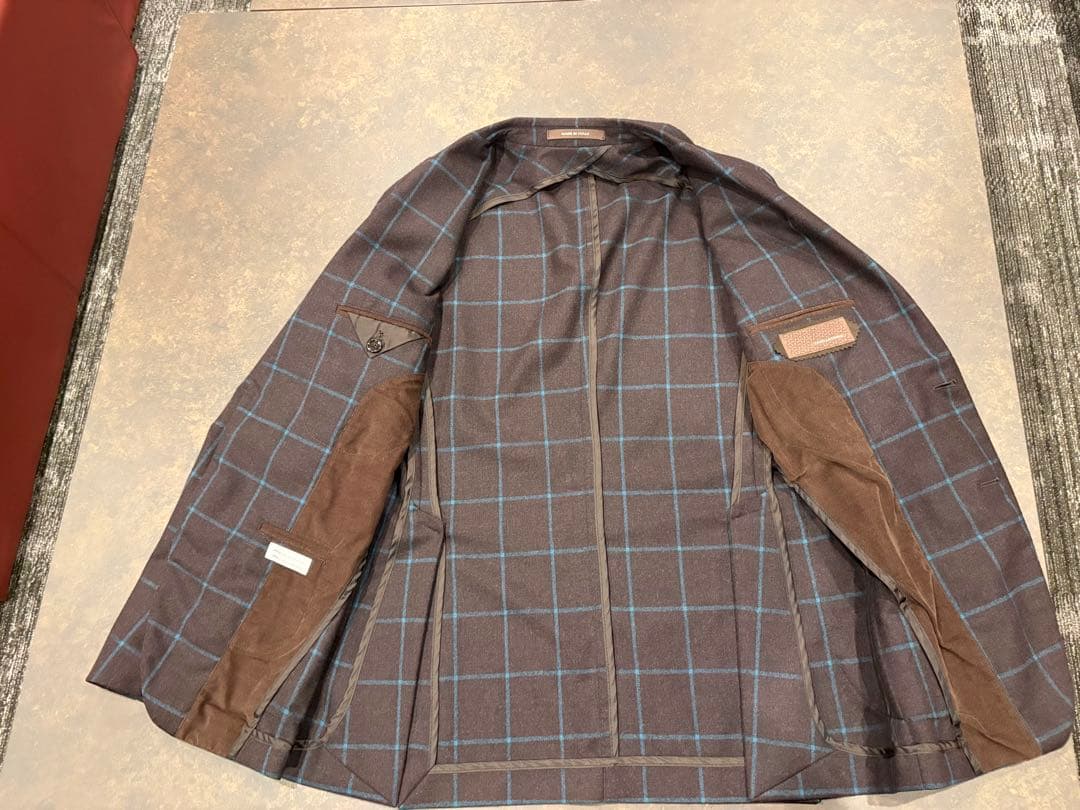 TAGLIATORE 48 極美品 モンテカルロ ブラウン ブルー チェック
