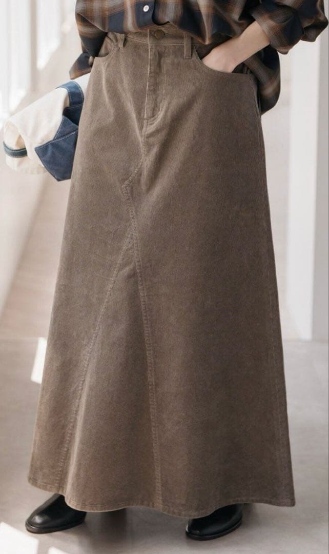 Spick and Span ストレッチコーデュロイスカート