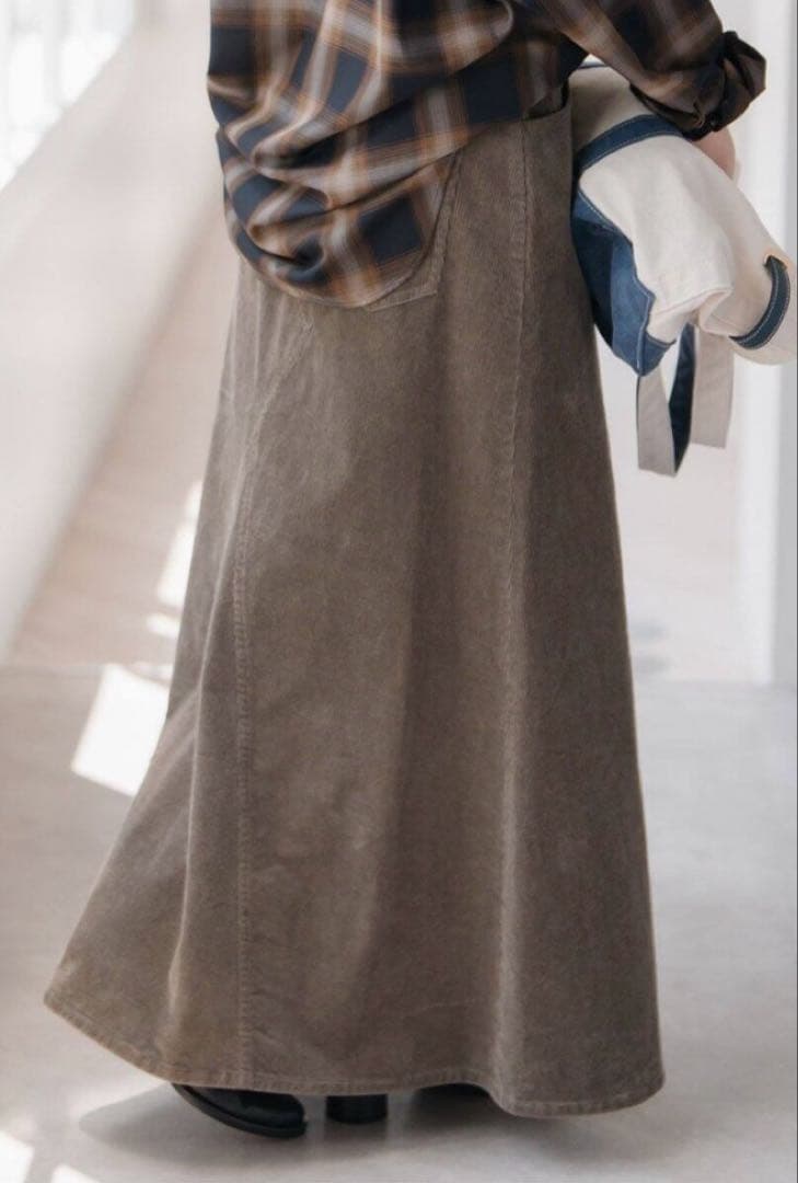 Spick and Span ストレッチコーデュロイスカート