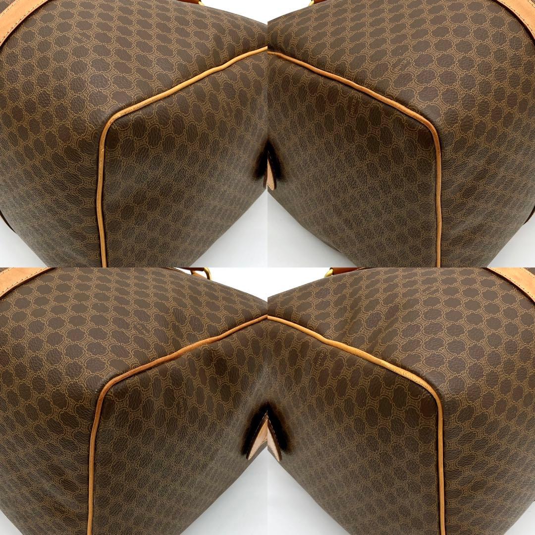 【CELINE】2wayボストンバッグ　マカダム柄　ゴールド金具　南京錠