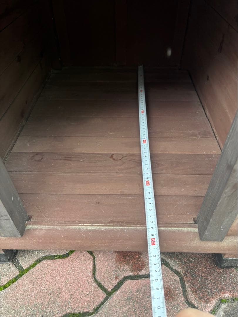 送料込に変更しました！木製犬小屋 中型犬用 ログハウス風