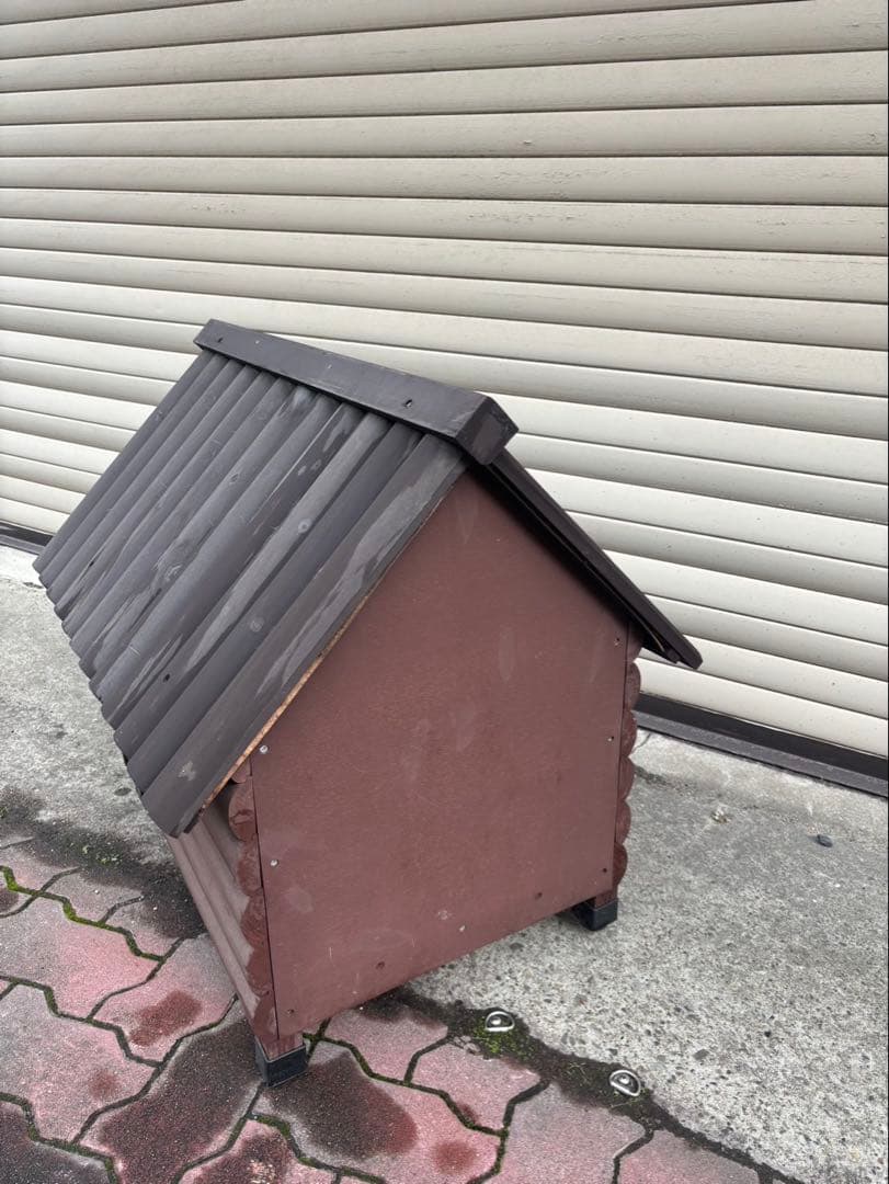 送料込に変更しました！木製犬小屋 中型犬用 ログハウス風