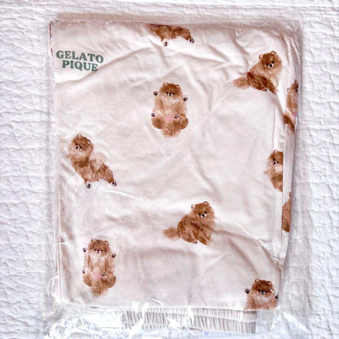 GELATO PIQUE 犬プリント ルームウェア　ポメラニアン　クリーム