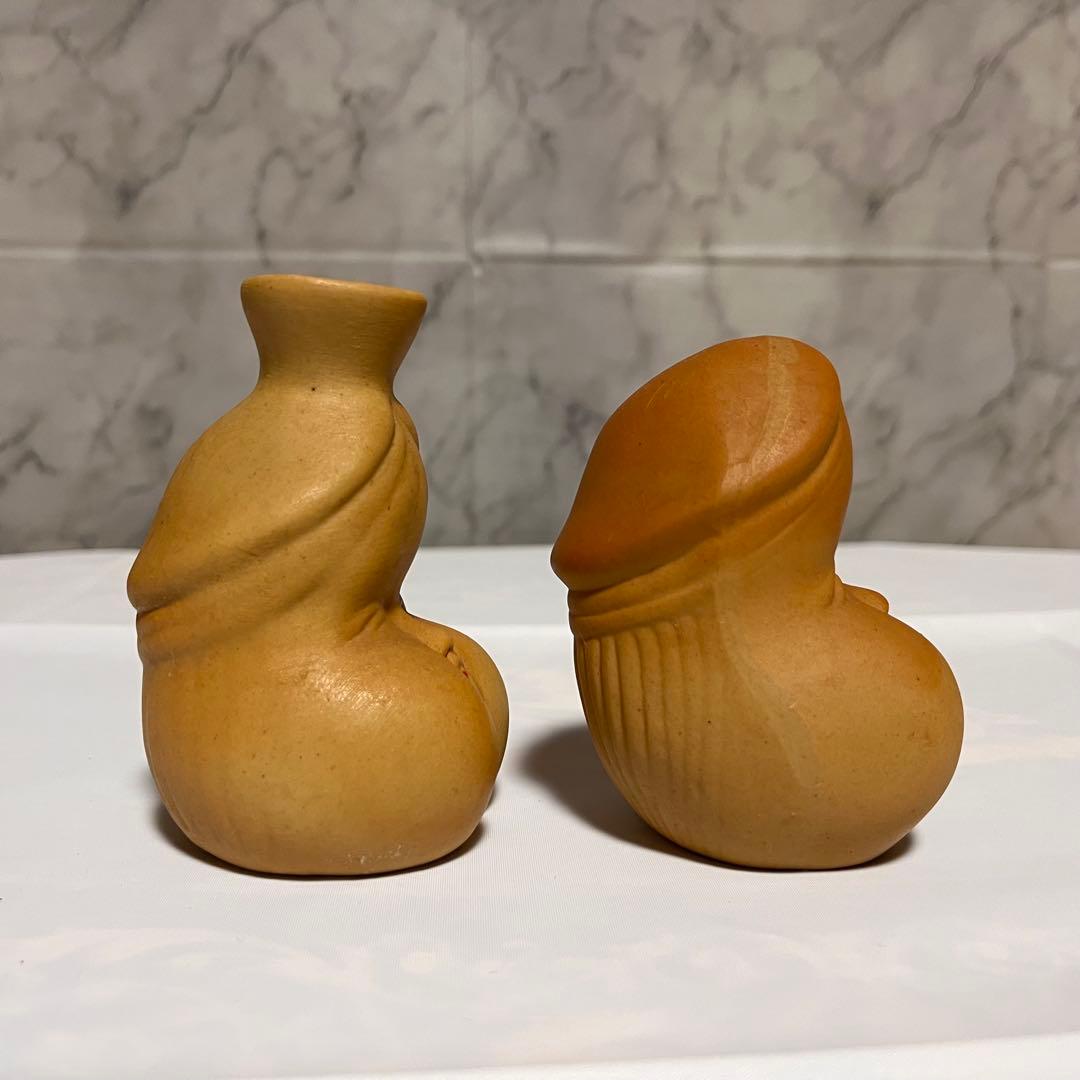 値下げ⬇️【美品】縁起物 お多福 置物 春画 男根 子宝 陶器 秘宝館 郷土玩具