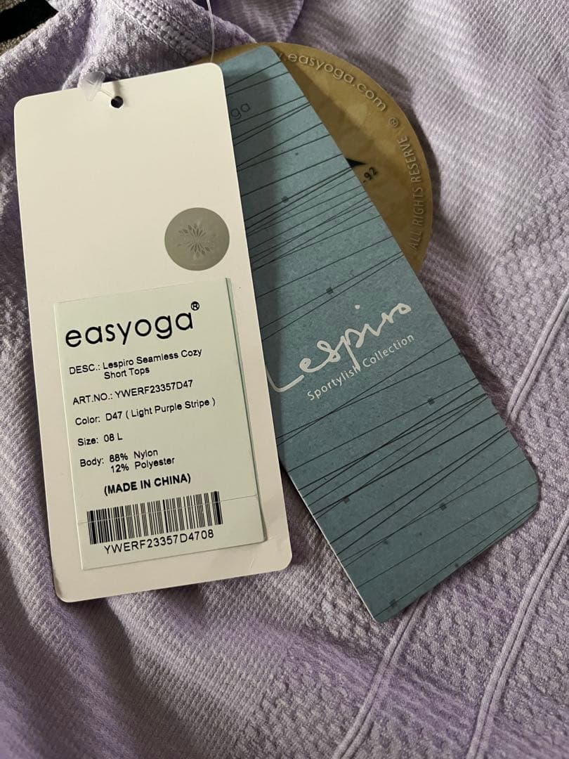 easyoga イージーヨガ シームレスコージートップス 半袖　ルルレモン