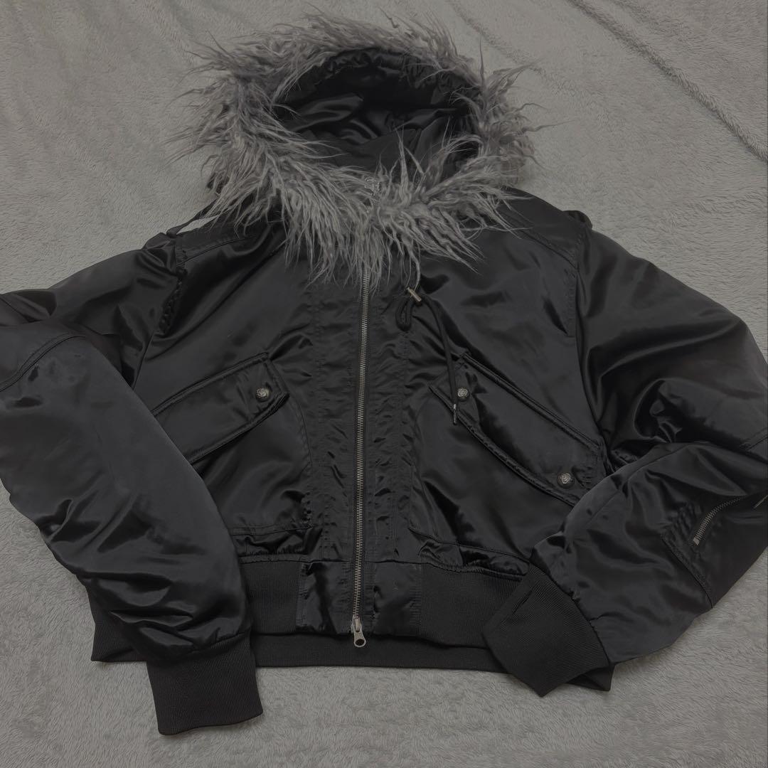 n*様 CROPPED 2WAY FUR HOOD MA-1
