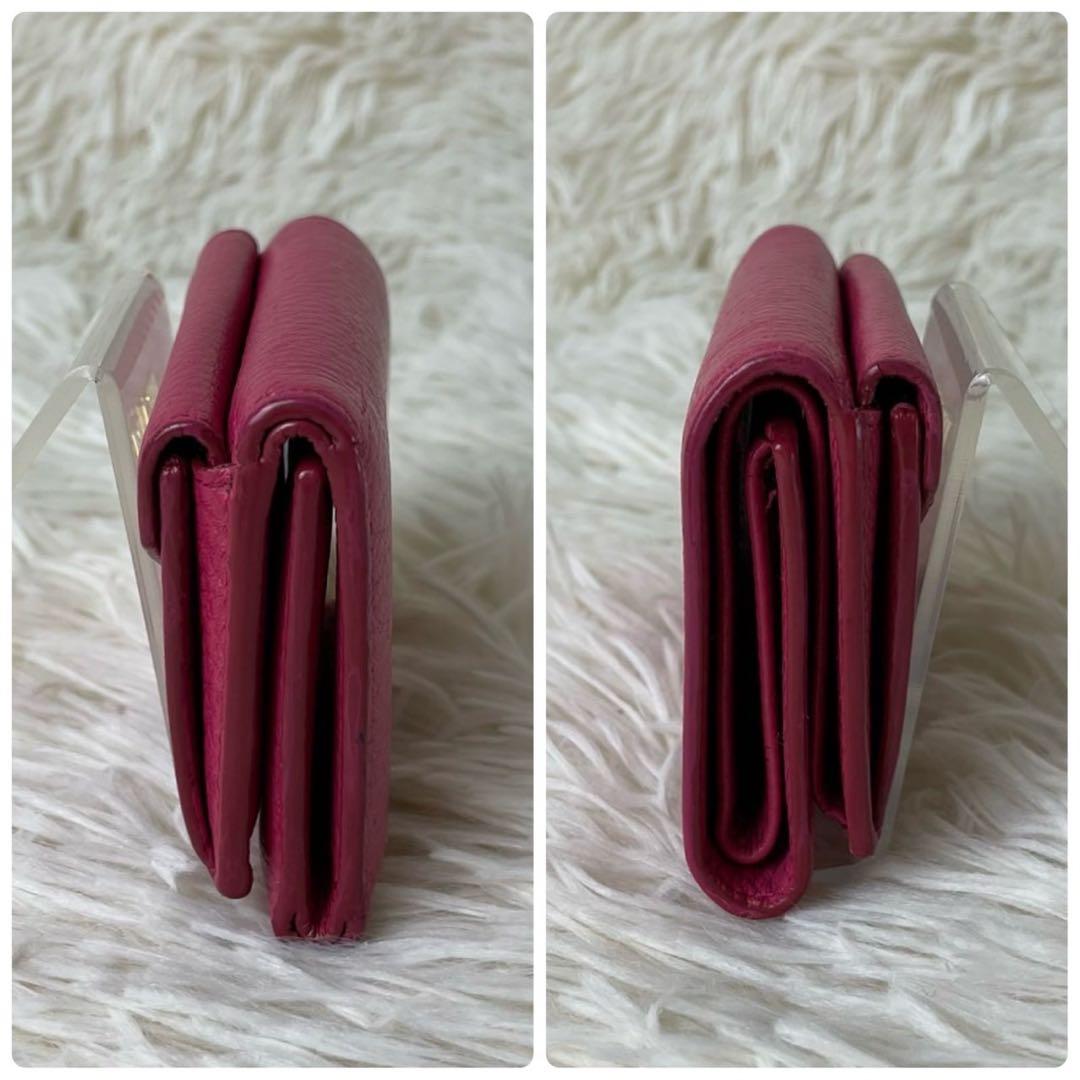 大人気✨PRADA プラダ 三つ折り財布 コンパクトウォレット シボ革 希少