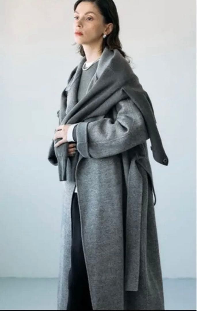 値下げ　今期完売品　新品　ジーロンウールシルクネップリバーコート NORC