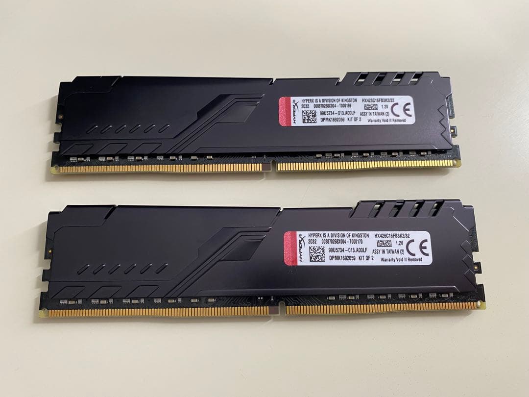 HyperX FURY DDR4 2666MHz 16GBx2枚　計32GB
