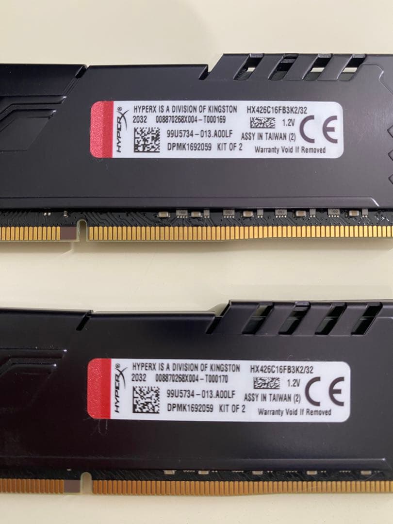 HyperX FURY DDR4 2666MHz 16GBx2枚　計32GB