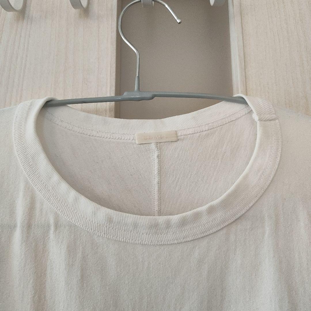COMOLI コットン フットボールTシャツ ホワイト サイズ2
