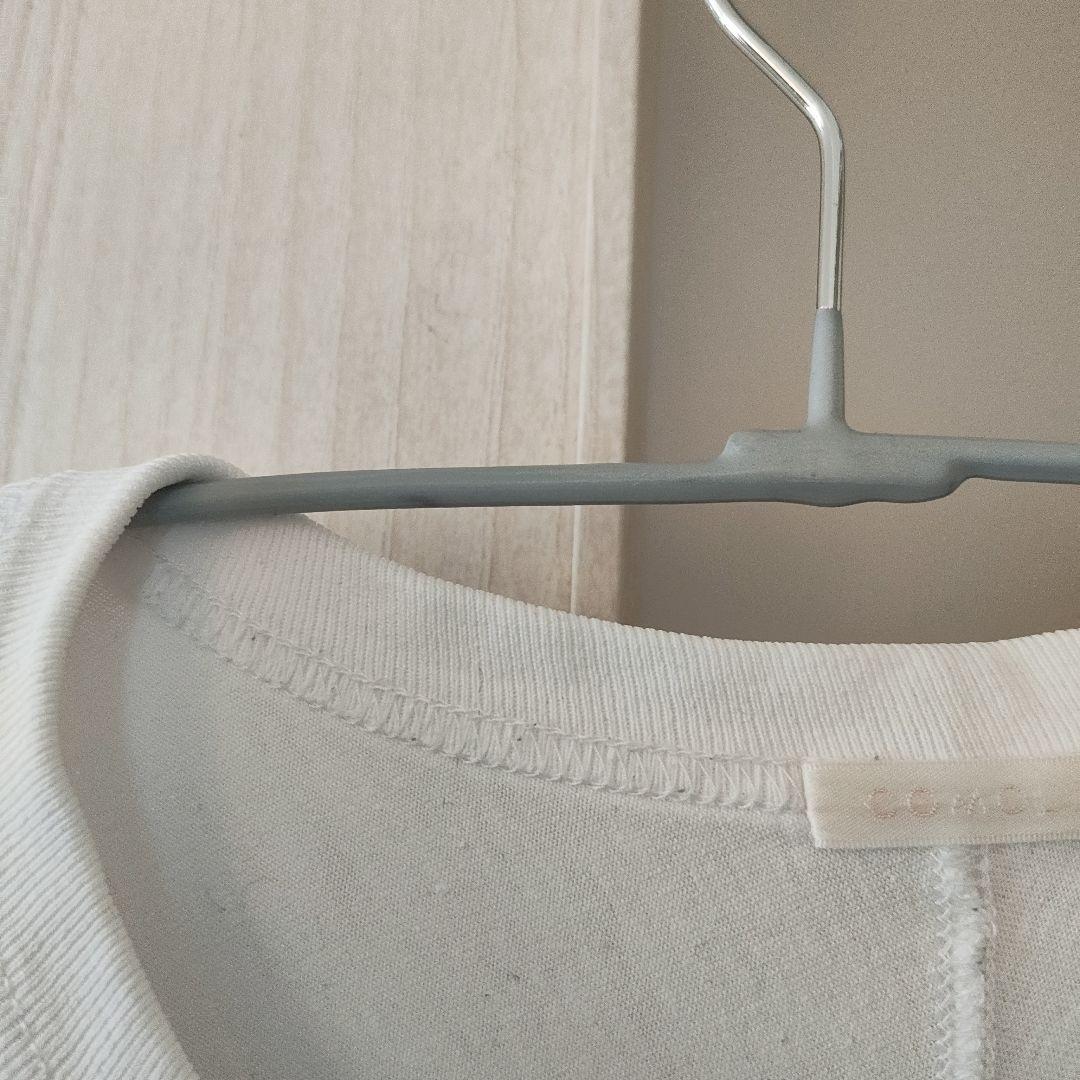 COMOLI コットン フットボールTシャツ ホワイト サイズ2